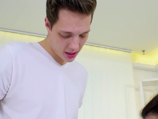 Cute bisex GF 3some drilled in pussy after facesitting